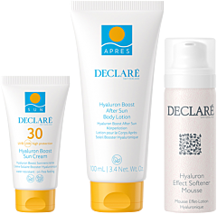 Declaré Sonne Kennenlern-Set =Hyaluron Effect Softener Mousse 50ml + Hyaluron Boost Sun Cream SPF30 25ml + Hyaluron Boost After Sun Body Lotion 100ml