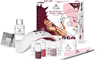 alessandro Striplac Deluxe Starter Kit = Lampe+ Reinigungspads 50 ST+ Soak off Liquid 50 ml + Top Coat 5 ml + Panama Hut 5 ml+ Remover Wraps 10 ST+ Polierpfeile