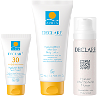 Declaré Sonne Kennenlern-Set =Hyaluron Effect Softener Mousse 50ml + Hyaluron Boost Sun Cream SPF30 25ml + Hyaluron Boost After Sun Body Lotion 100ml